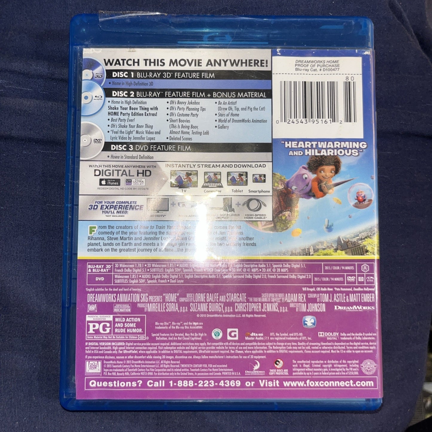 Home (Blu-ray 3D, 2015)