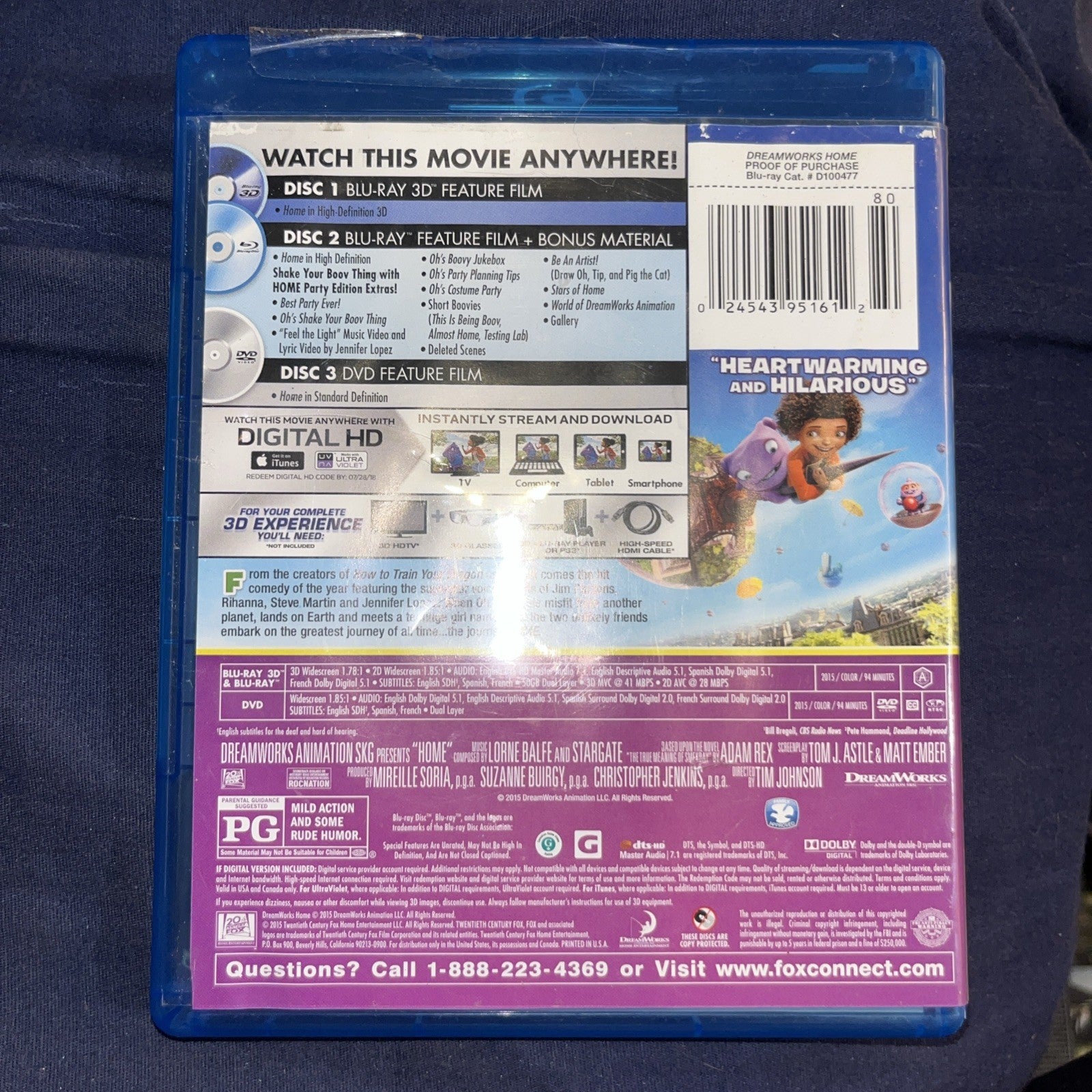 Home (Blu-ray 3D, 2015)