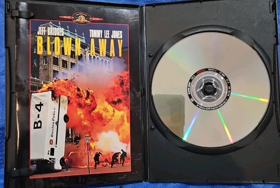 Blown Away (DVD, Standard & Letterbox Movie Time) Artwork Cut. Tested. Slimcase