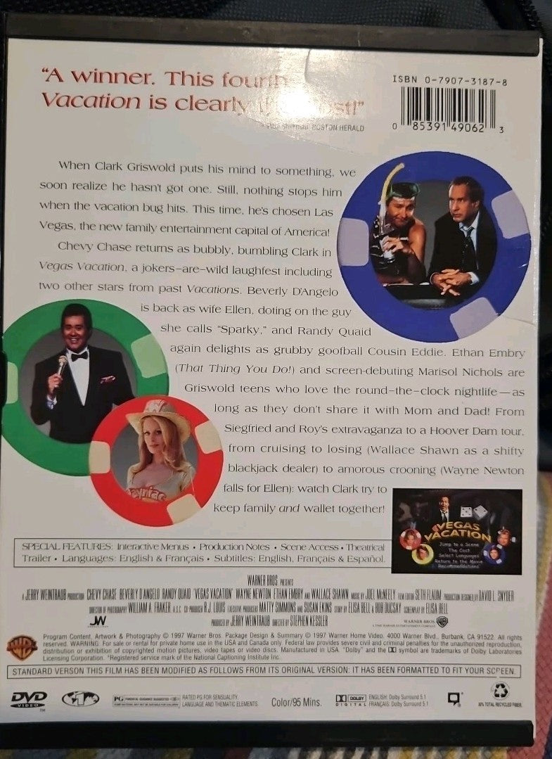 Vegas Vacation (DVD, 1997) Tested. No Scratches