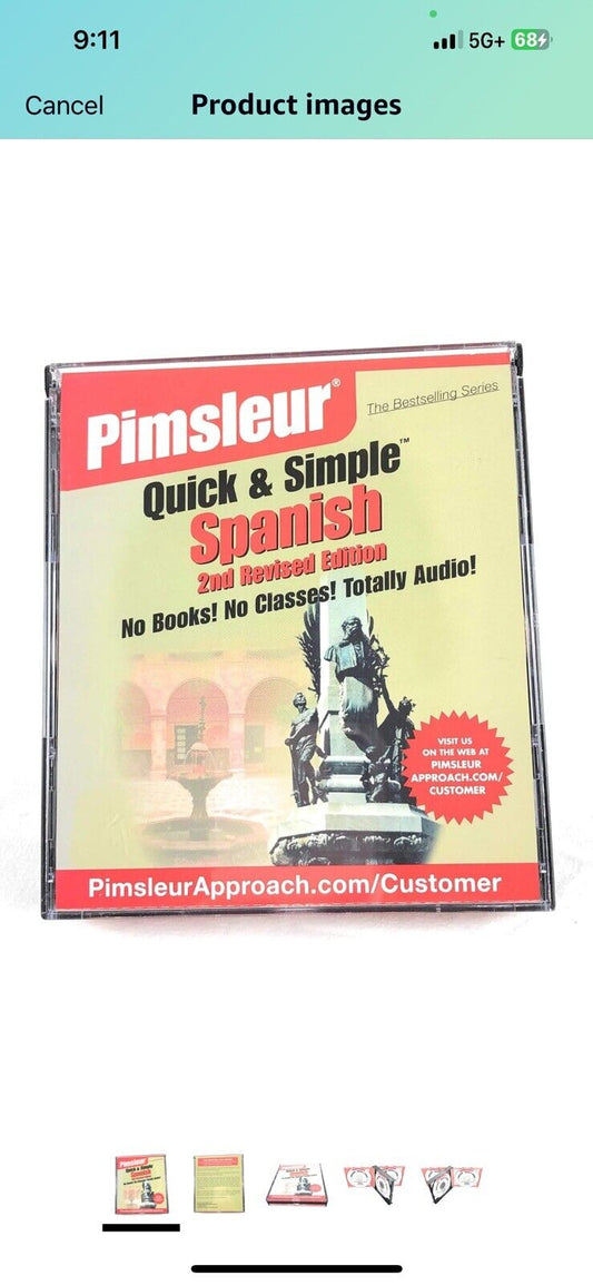 Pimsleur Quick Simple Spanish 2nd Revised Edition 8, 30-Minute Lessons 4 CDs