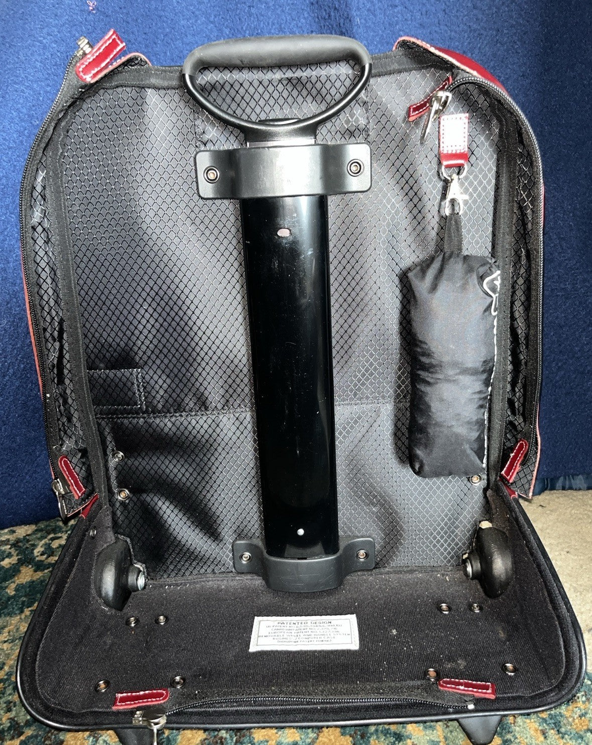 McKlein Leather Laptop Carry-On Bag Detachable Roll-On And Collapsible Handle