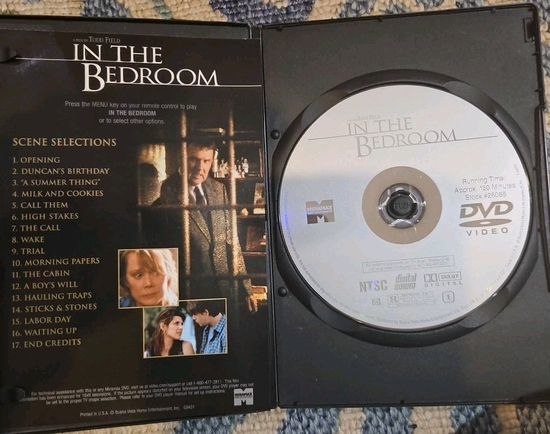In the Bedroom (DVD, 2002) Cropped Artwork. Slim Case. Tested
