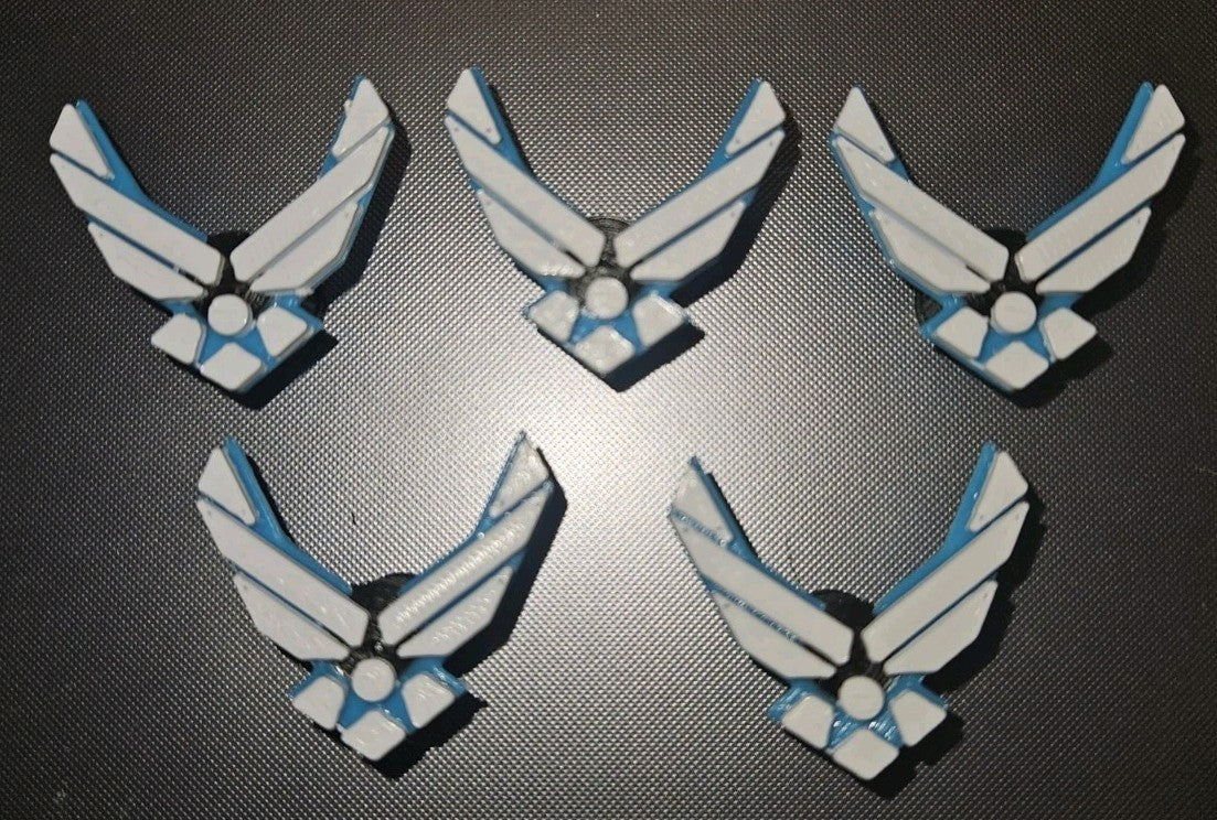 Air Force Emblem Shrader Tire Valve Cap (Set Of 5)