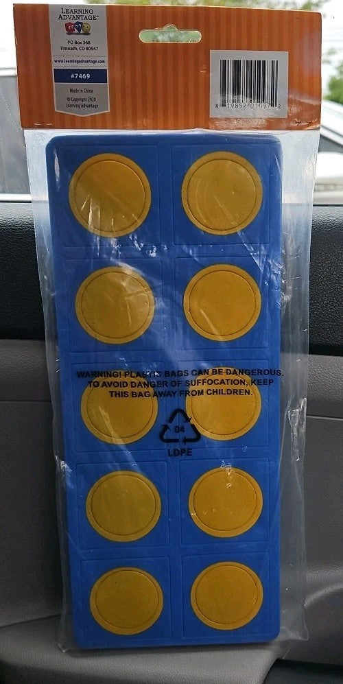 Giant Magnetic Foam 20 Discs & 20 Frames Early Math Kit, New
