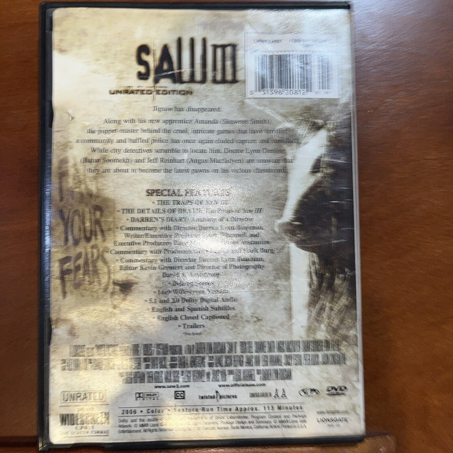 Saw III DVD