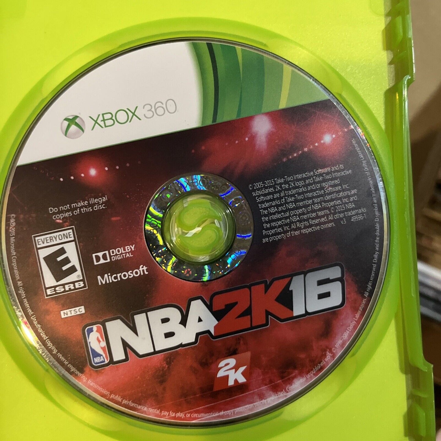 NBA 2K16 (Xbox 360) New Case. Tested. No Scratches. Resealed.