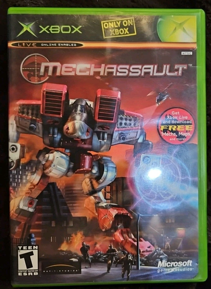 MechAssault (Microsoft Xbox, 2002) Tested. No Scratches. New Case