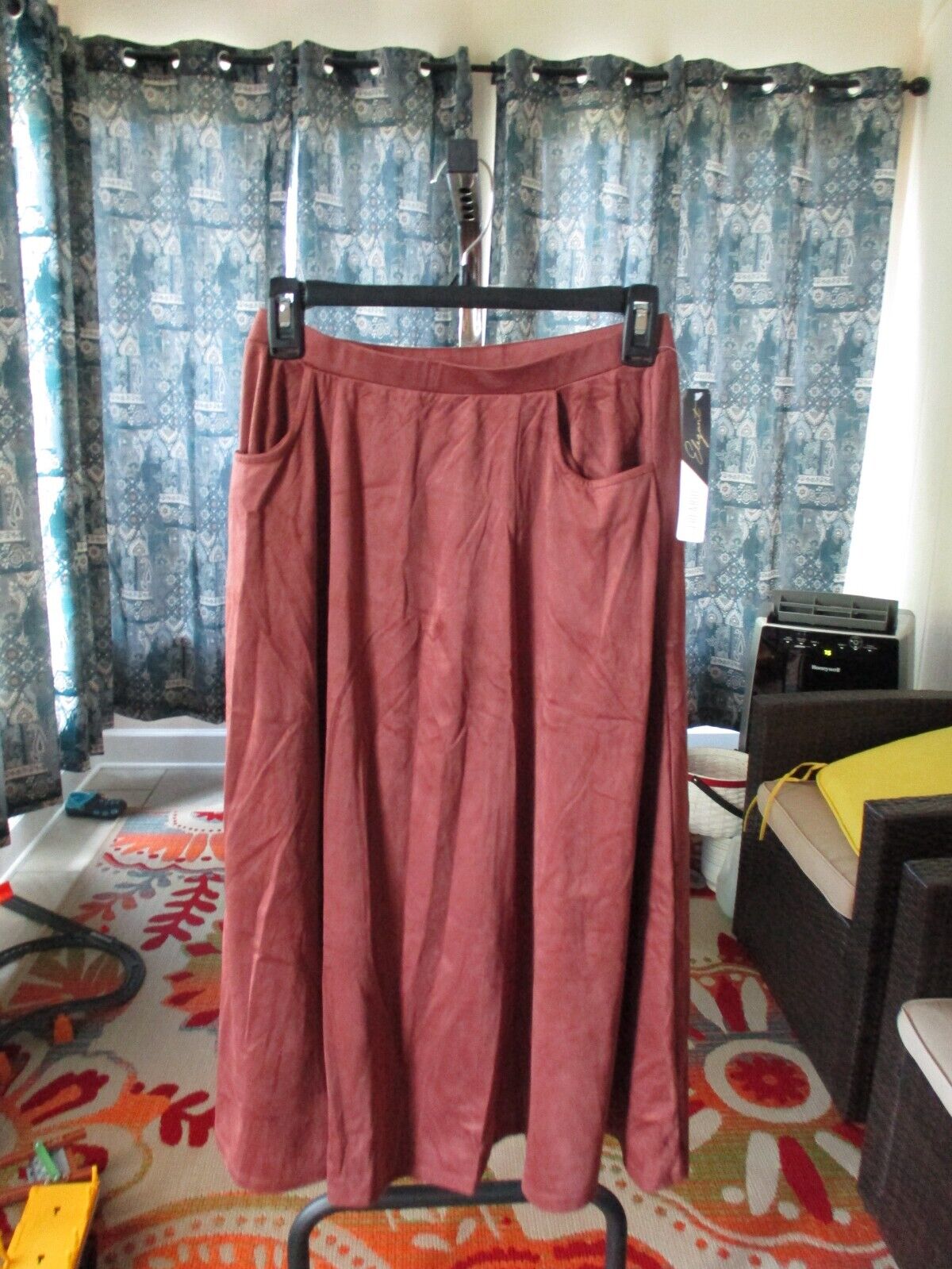 LuLaRoe Brown Elegant Avery Skirt Micro Suede NWT Small