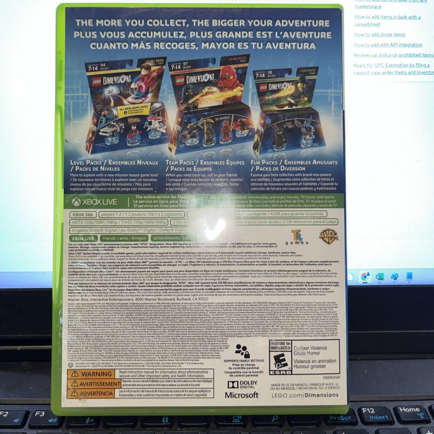 Lego Dimensions Xbox 360 Game