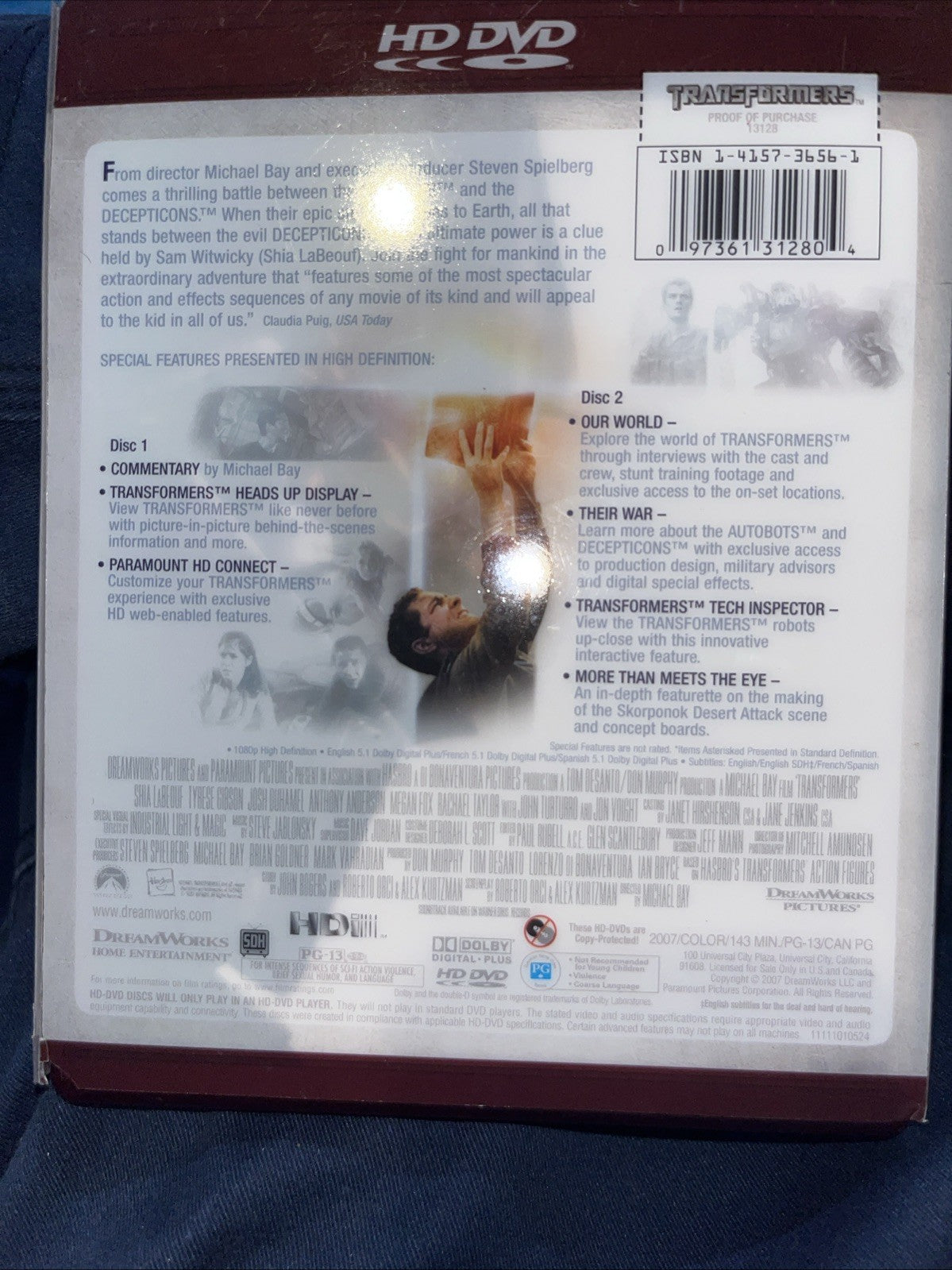 Transformers (HD, 2007) New. No Digital Download