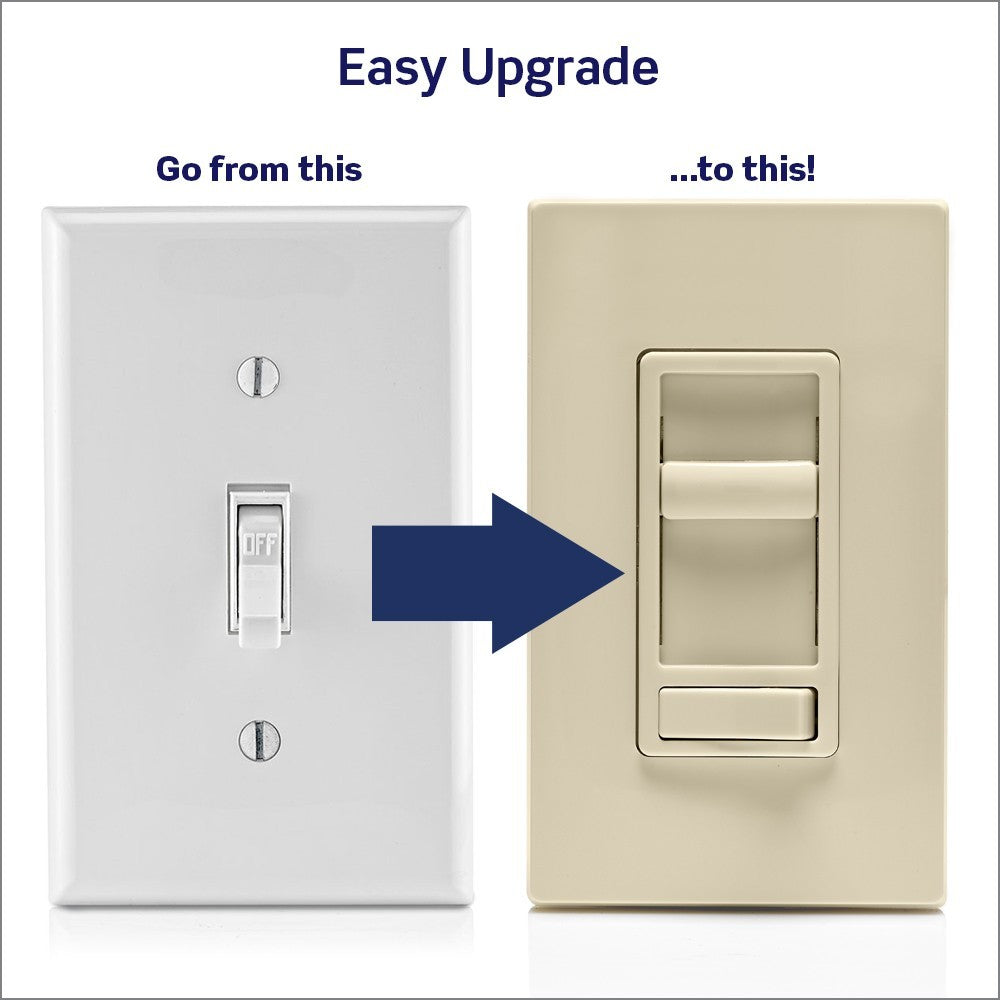Leviton SureSlide Dimmer Switch Dimmable LED/ Halogen/Incandescent Bulb 6674-P0T