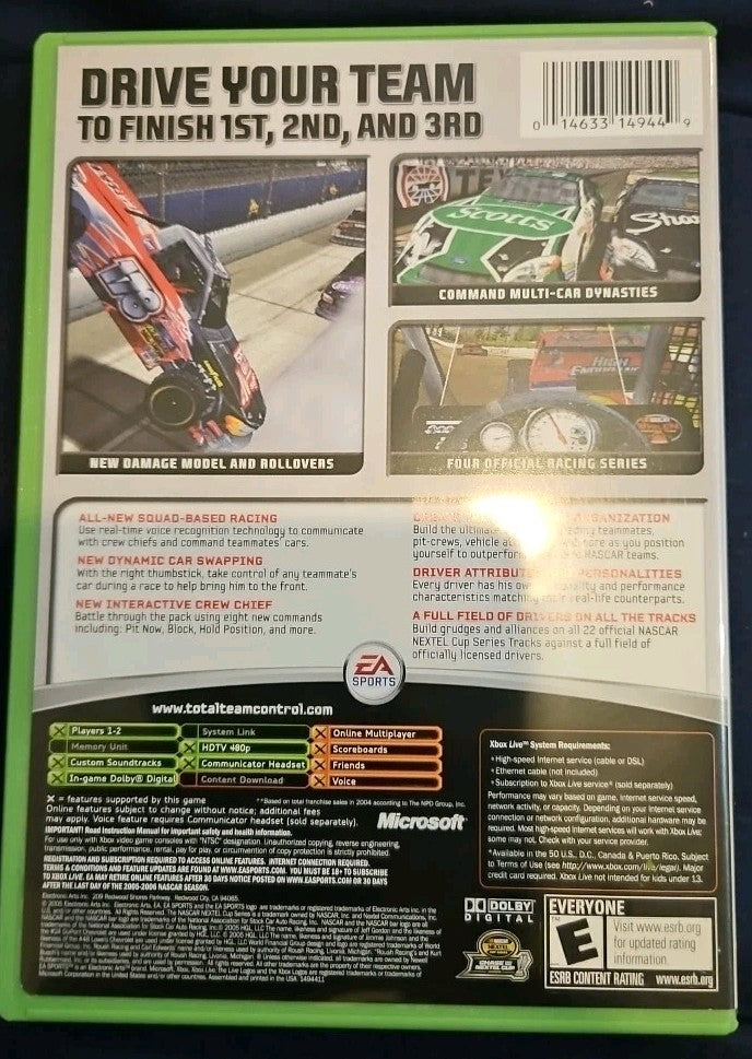 NASCAR 06: Total Team Control (Microsoft Xbox, 2005) Tested. No Scratches