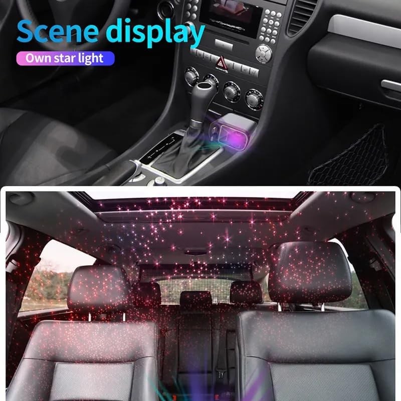 66 W Retractable USB-C Car Phone Charger with starlights