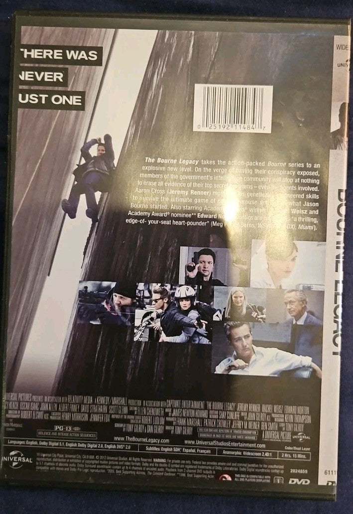 Bourne Legacy (DVD) Slim Case. Cropped Artwork