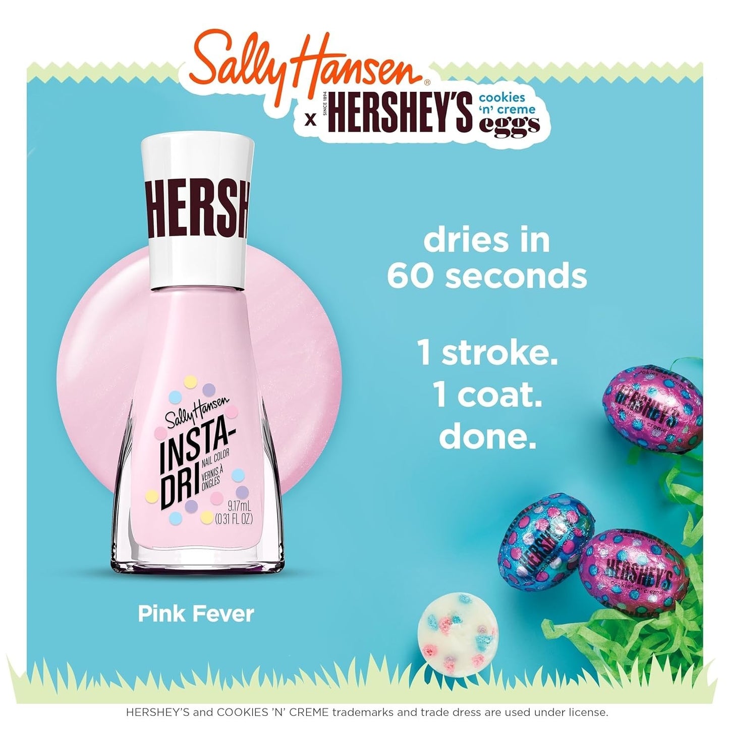 Hershey's Cookie 'n' Cream Eggs - 779 - Sally Henson Insta-Dri Nail Polish .31oz