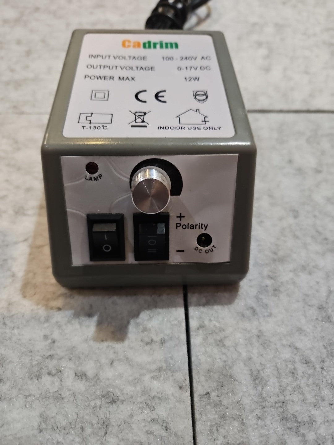 Cadrim Variable 100-240 VAC to 0-17 VDC 12W Power Converter/Transformer