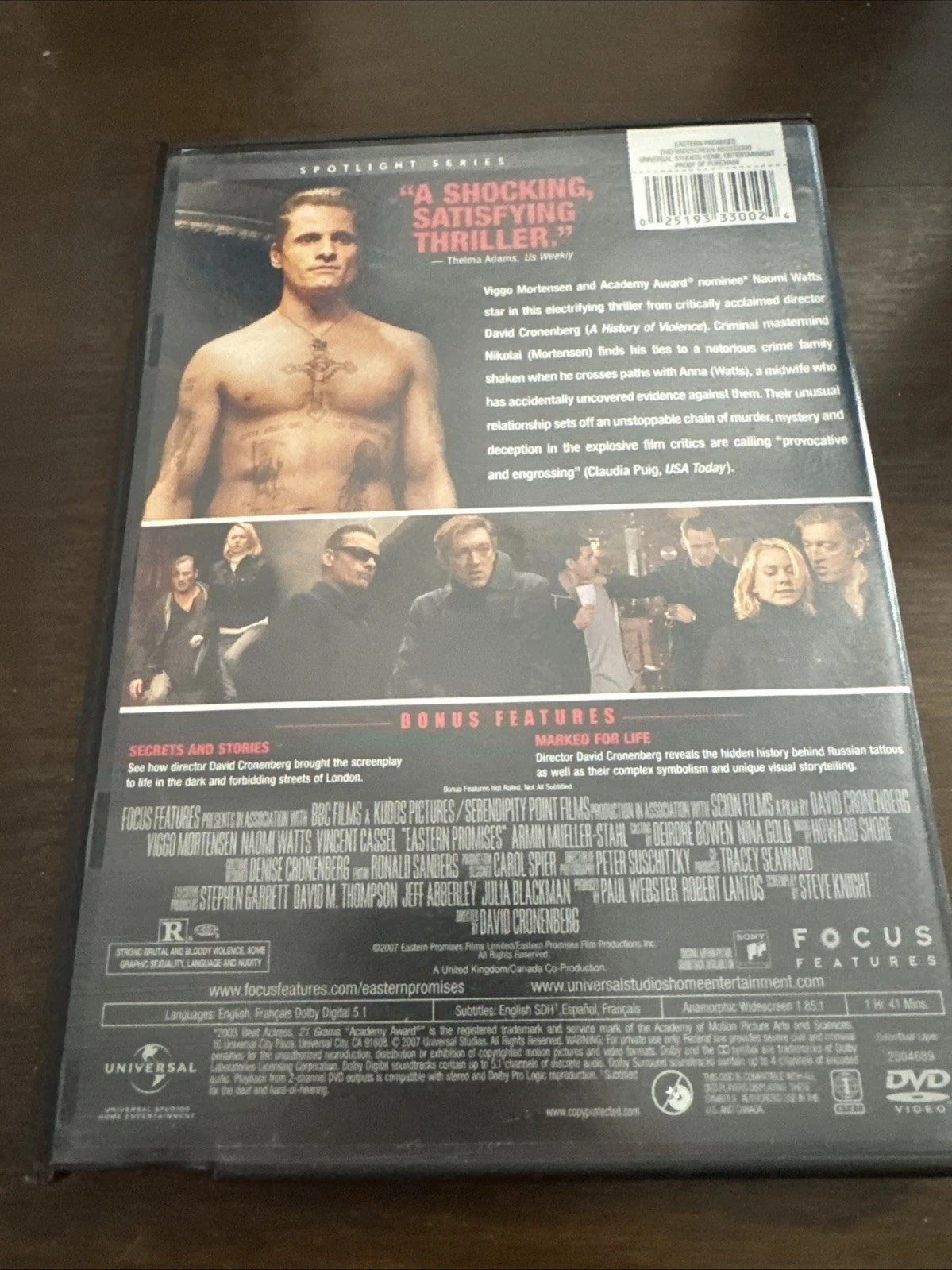 Eastern Promises (DVD, 2007) Tested. New case