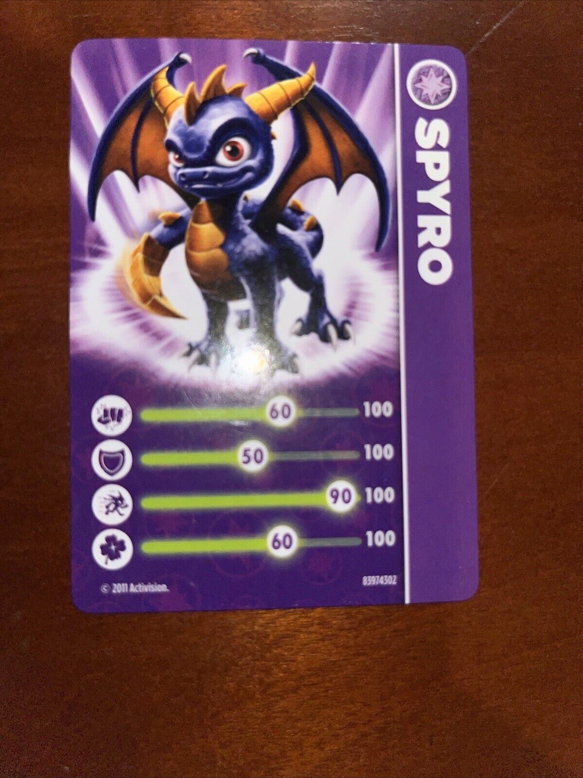 Skylanders Spyro Stickers, Cards, Instructions