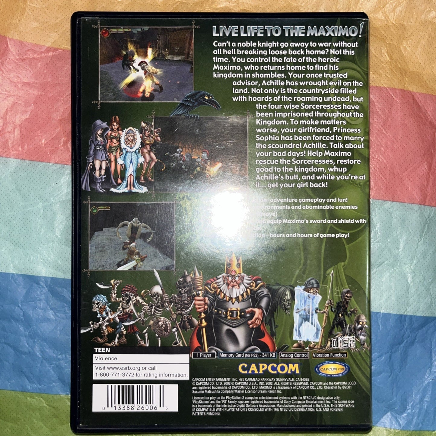 Maximo: Ghosts to Glory (PS2) Manual. Tested. Original Case