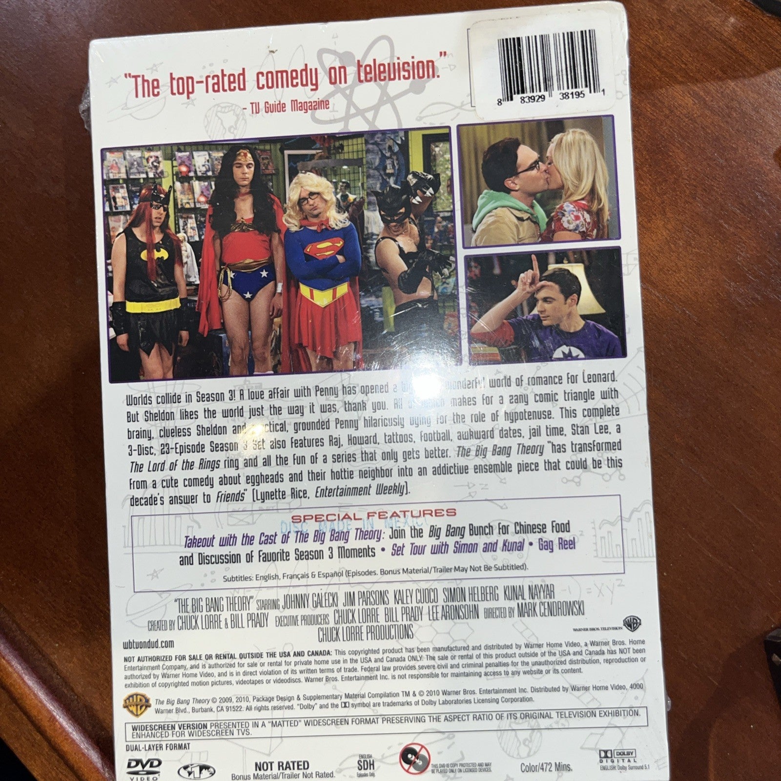 The Big Bang Theory: The Complete Third Season (DVD, 2009) New Sealed Promo 