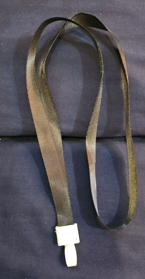 Black Lanyard with White Clip 30 Pack