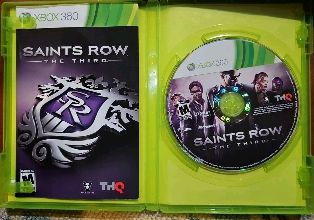 Saints Row: The Third - Microsoft Xbox 360. Tested. No Scratches. New Case 