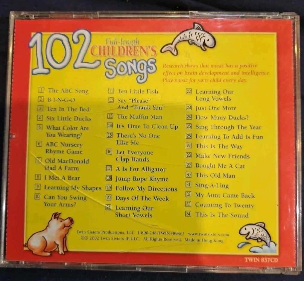 102 Full- Length Children's Songs Volume 1 (CD)