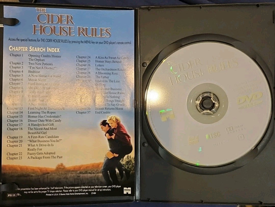 The Cider House Rules (DVD, 1999) Slim Case. Cropped Artwork