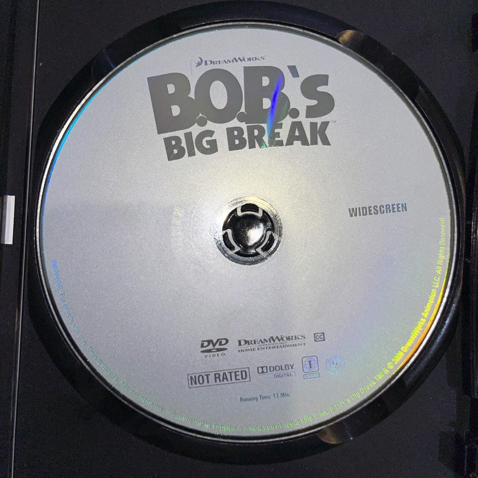 B.O.B.s Big Break (DVD, 2011) Tested. W/ 4 Sets New 3D Glasses