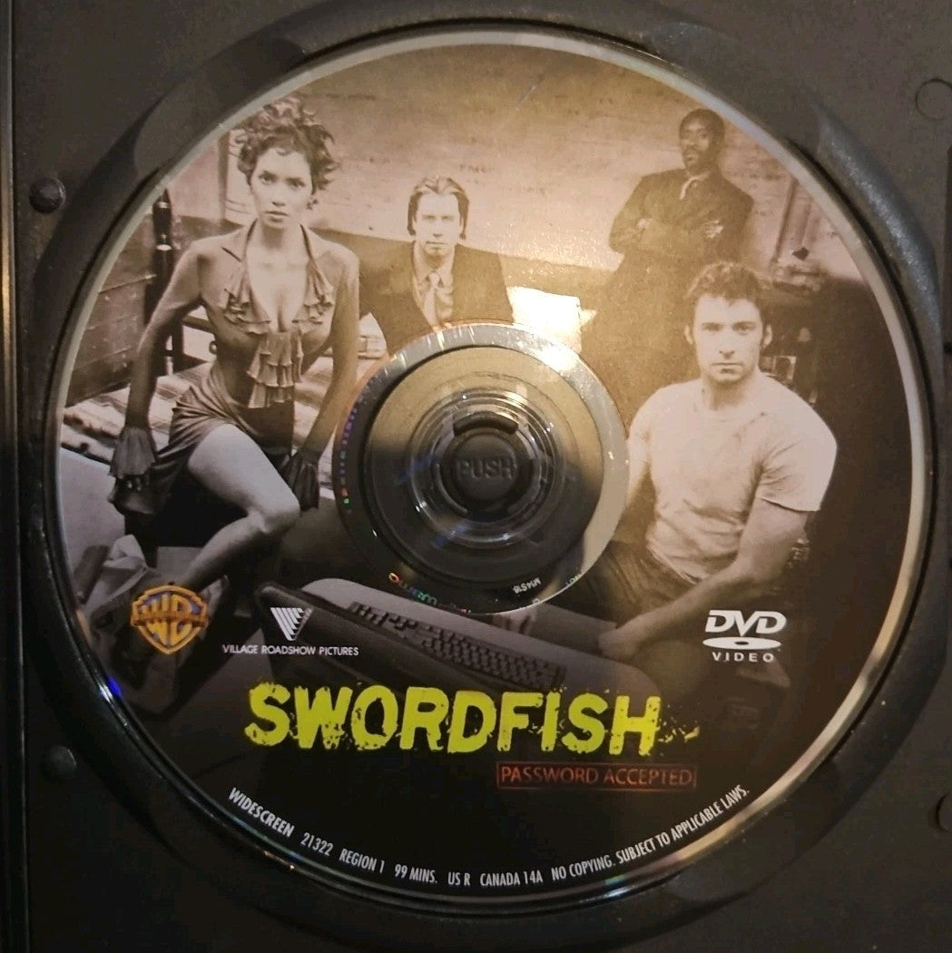 Swordfish (DVD, 2001) Slimcase. Artwork Cropped. Tested