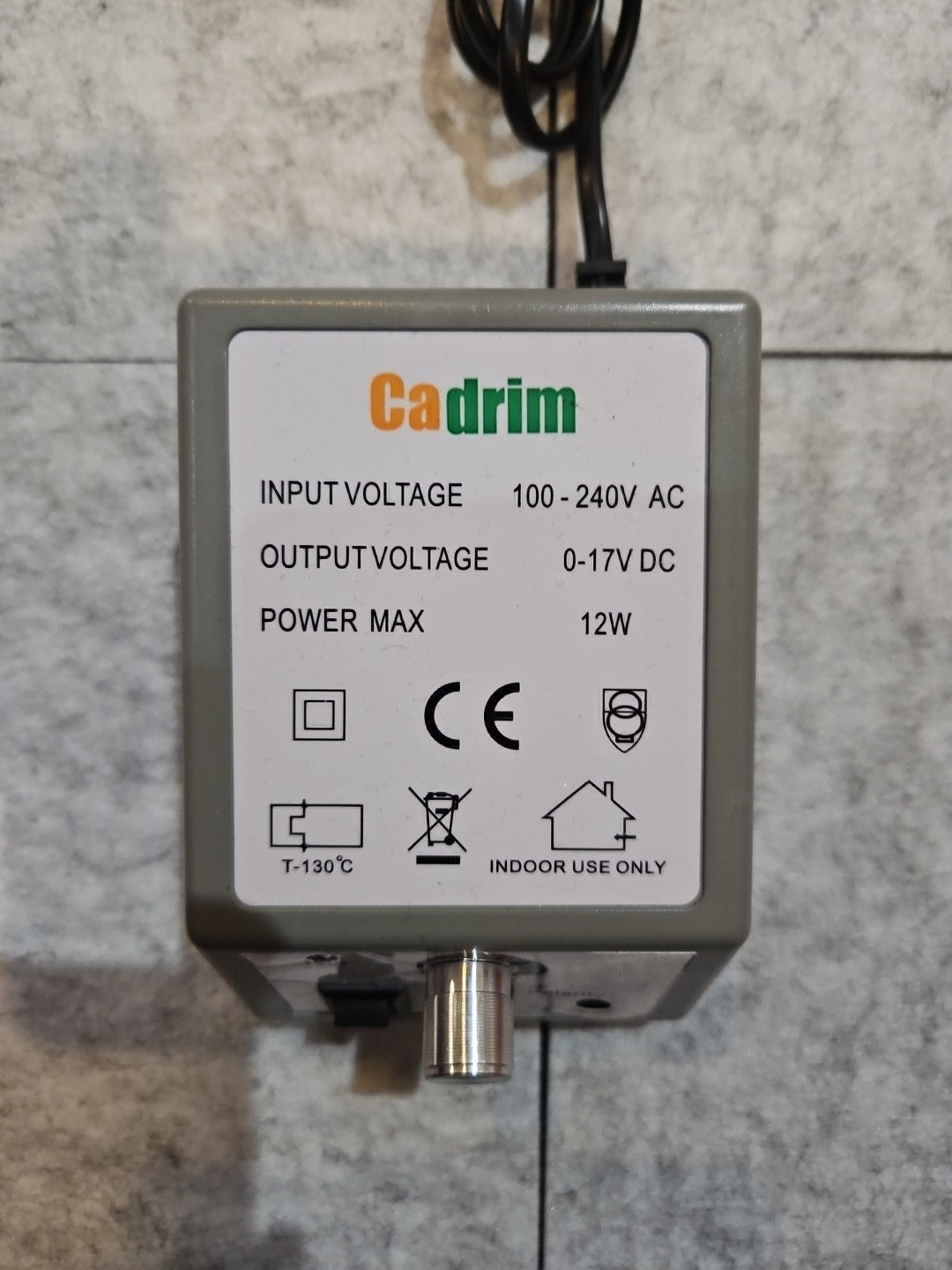 Cadrim Variable 100-240 VAC to 0-17 VDC 12W Power Converter/Transformer