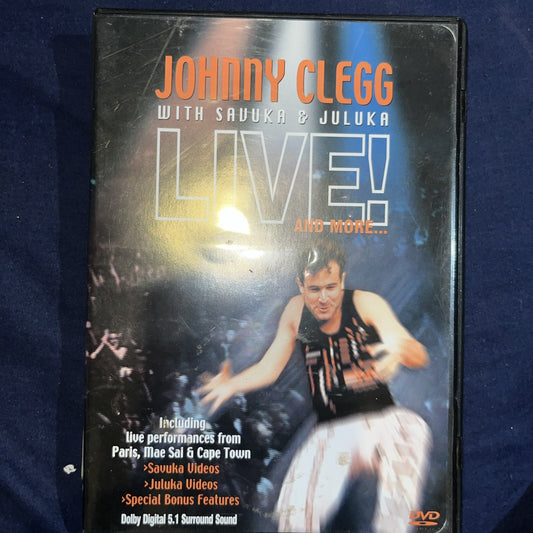 Johnny Clegg With Sauuka & Juluka Live And More (DVD) Special Bonus Features NEW