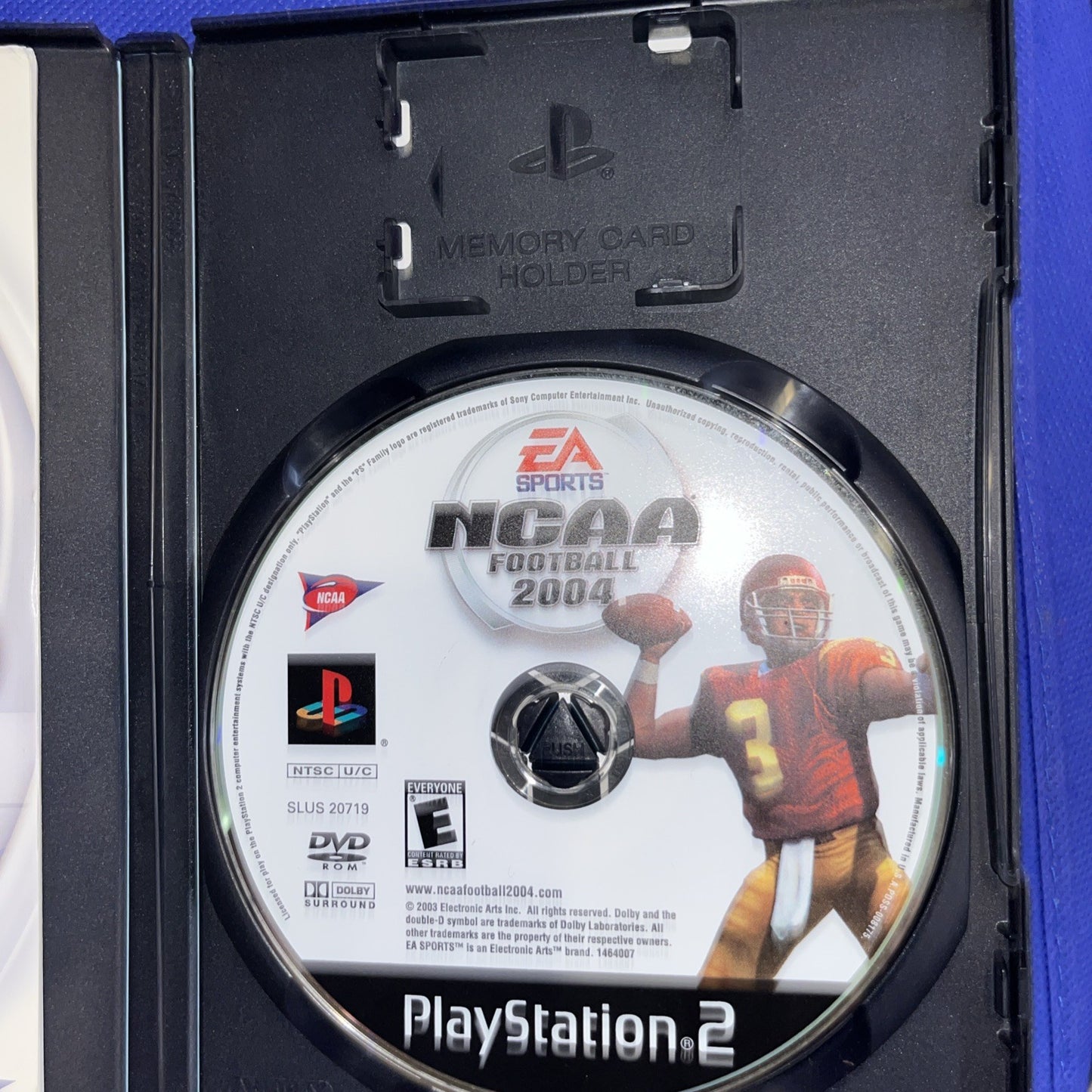 NCAA Football 2004 (PS2) Original Case + Manual w/Reg + Tested Disc