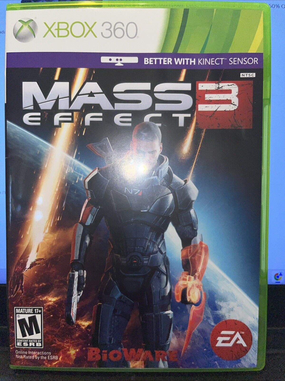 Mass Effect 3 - Xbox 360. CIB. Tested.  New Case. No Scratches. Resealed.