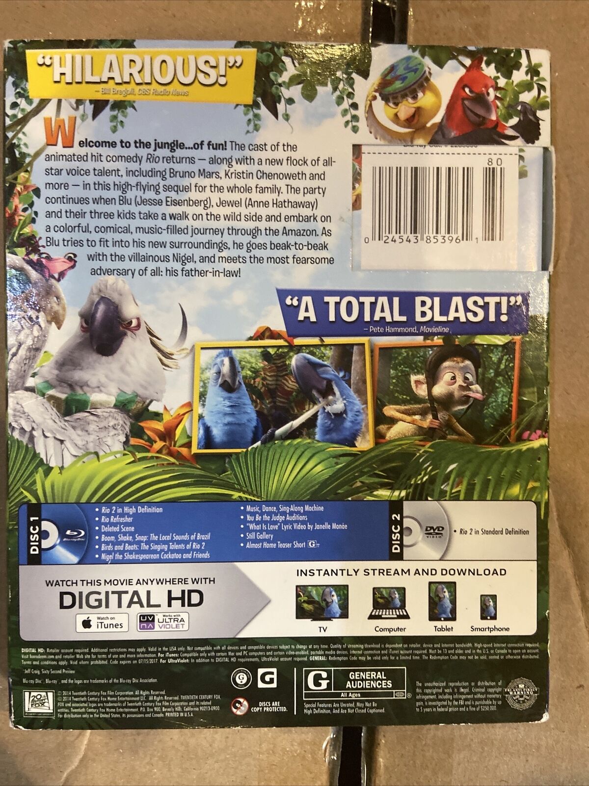 Rio 2 (Blu-ray, 2014)