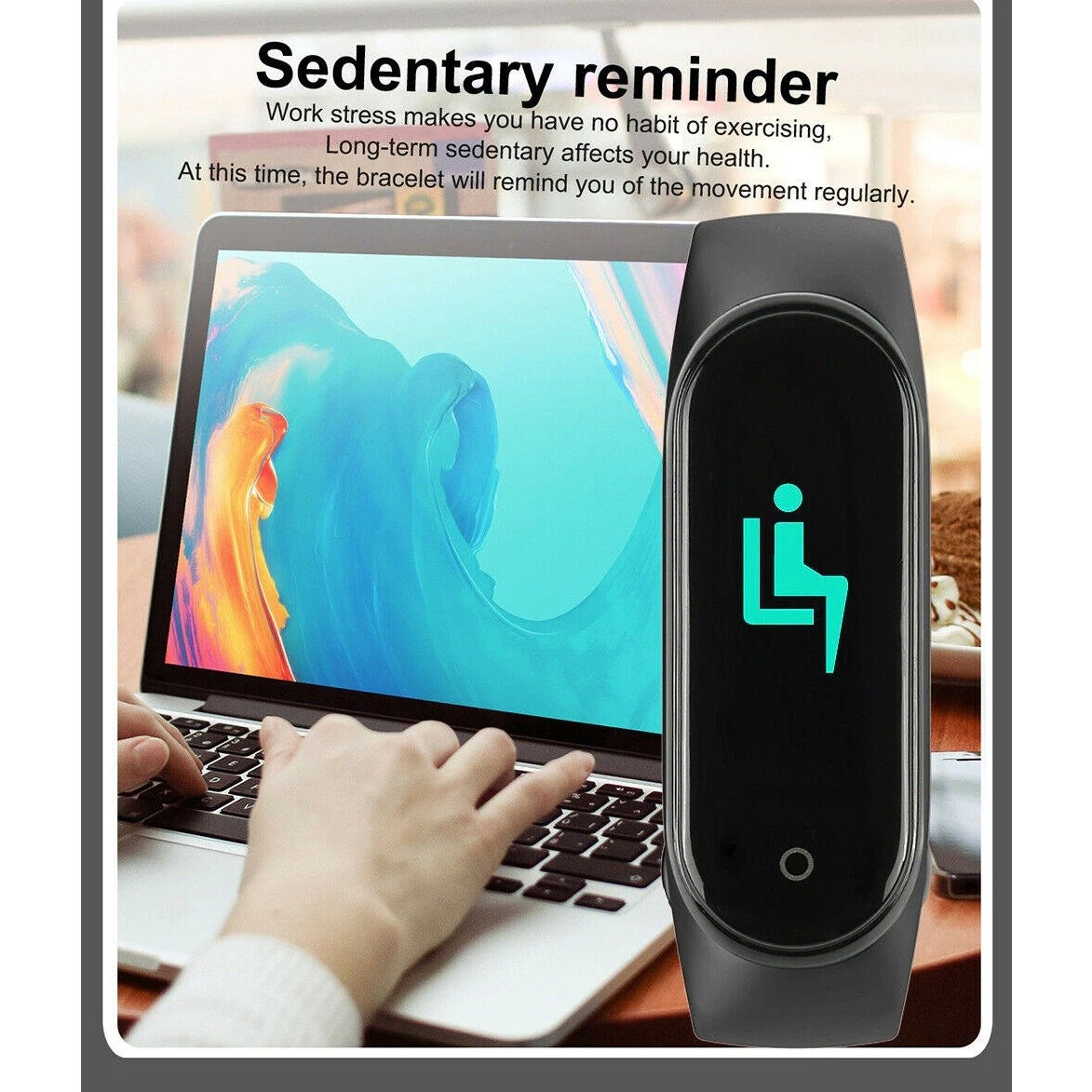 NEW M4 Smart Bracelet Bluetooth Connection Android 4.4+ & IOS above 8.5 Black