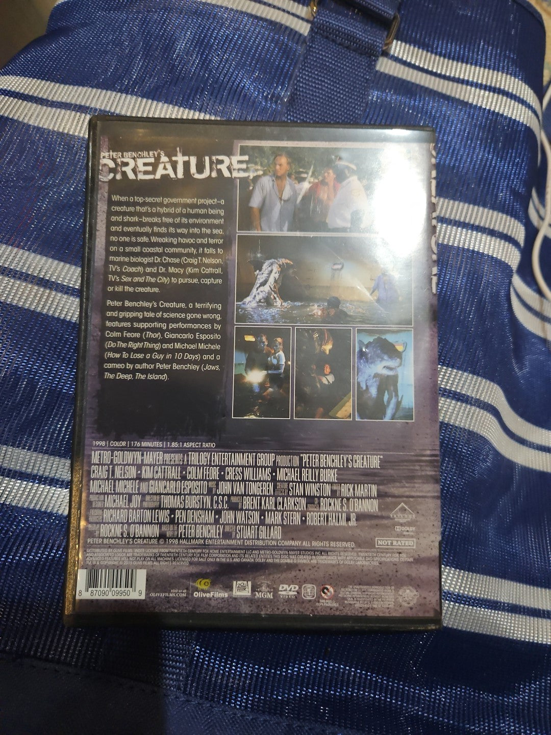 Peter Benchley's Creature (DVD, 1998) Tested slim case cropped artwork.