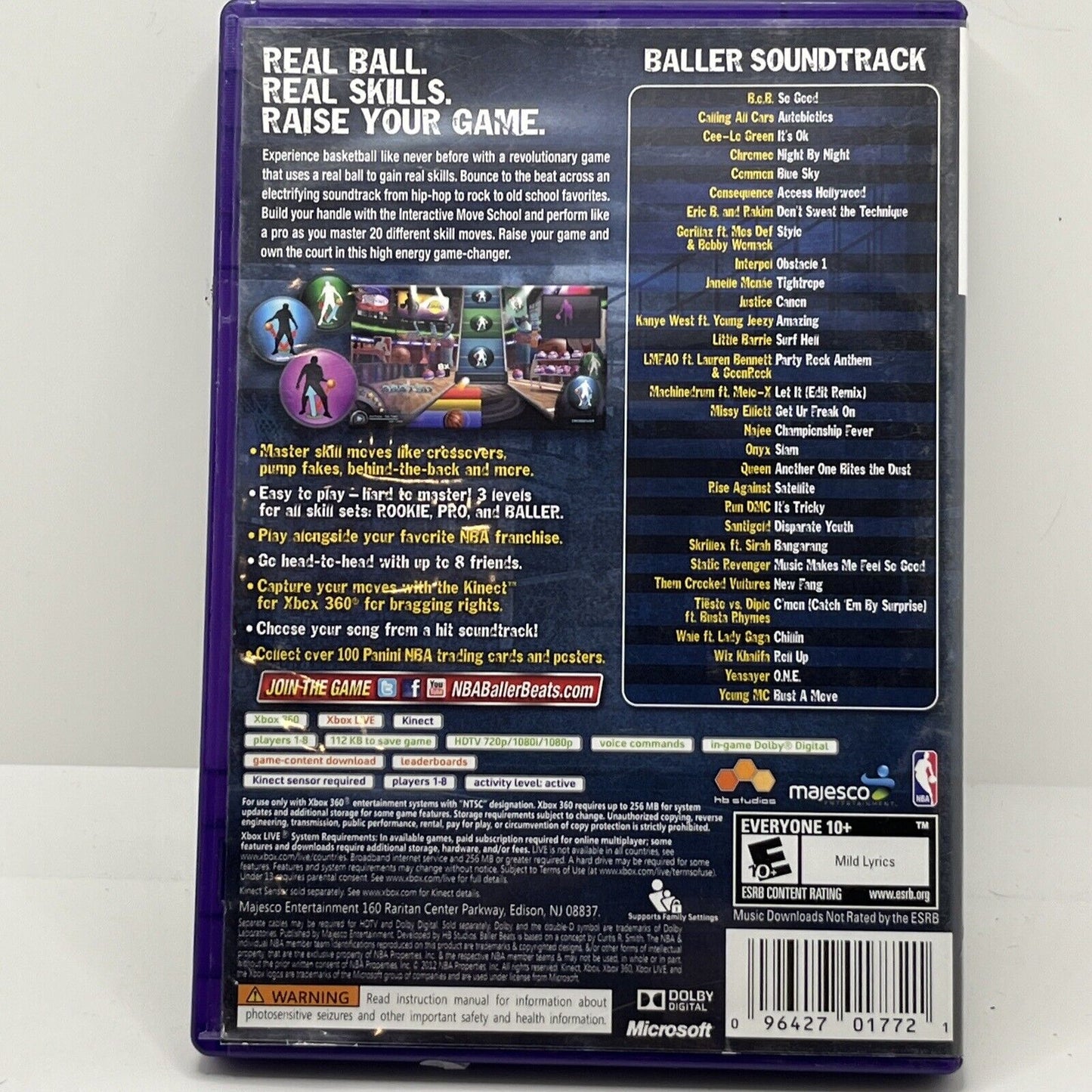 NBA BALLER BEATS XBOX 360 KINECT