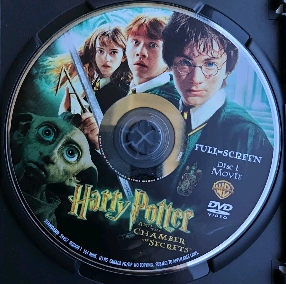 Harry Potter & the Chamber of Secrets (DVD) No Trading Cards. Single Disc Tested