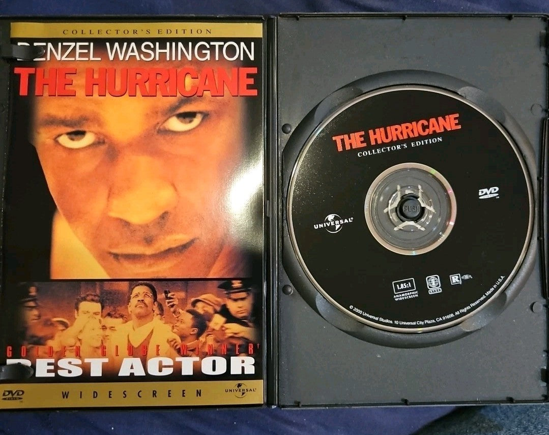 The Hurricane (DVD, 1999) Slimcase. Cropped Sleeve.