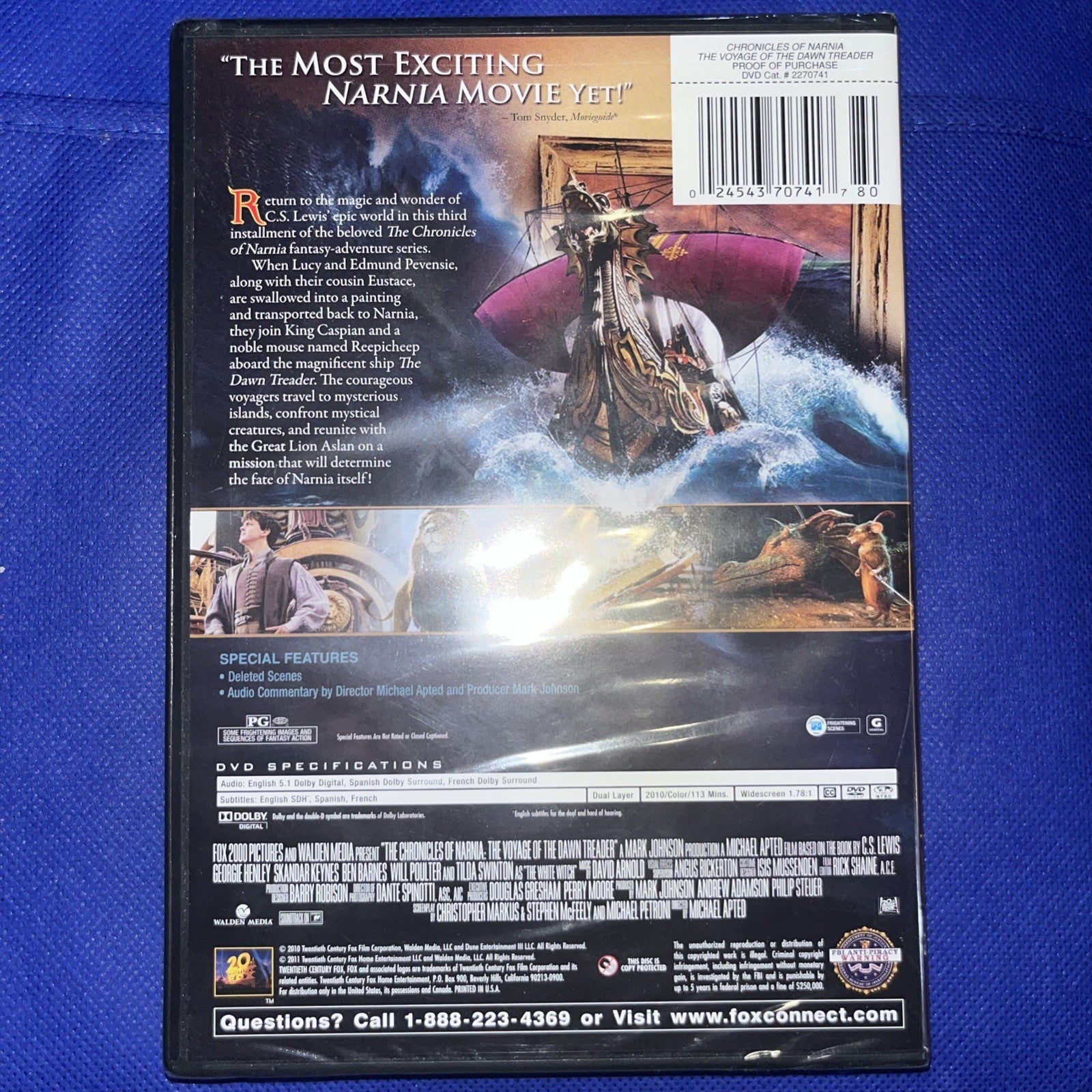 The Chronicles of Narnia: the Voyage of the Dawn Treader (DVD, 2010)