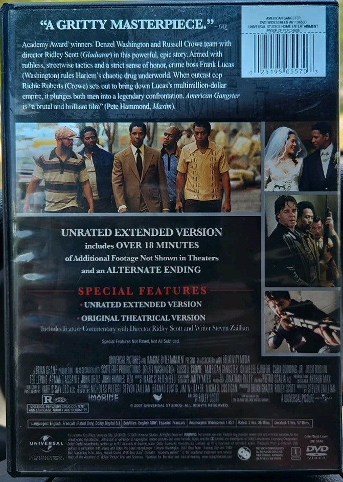 American Gangster (DVD, 2007) New Sealed