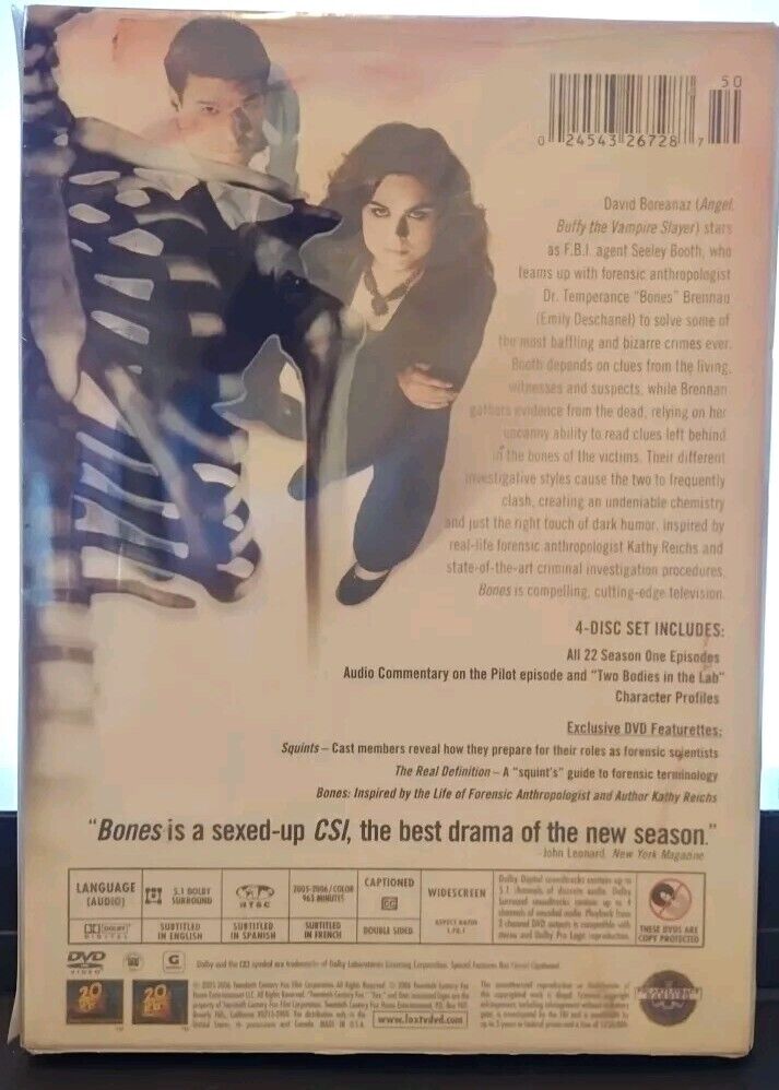 Bones: the Complete First Season (DVD, 2005)