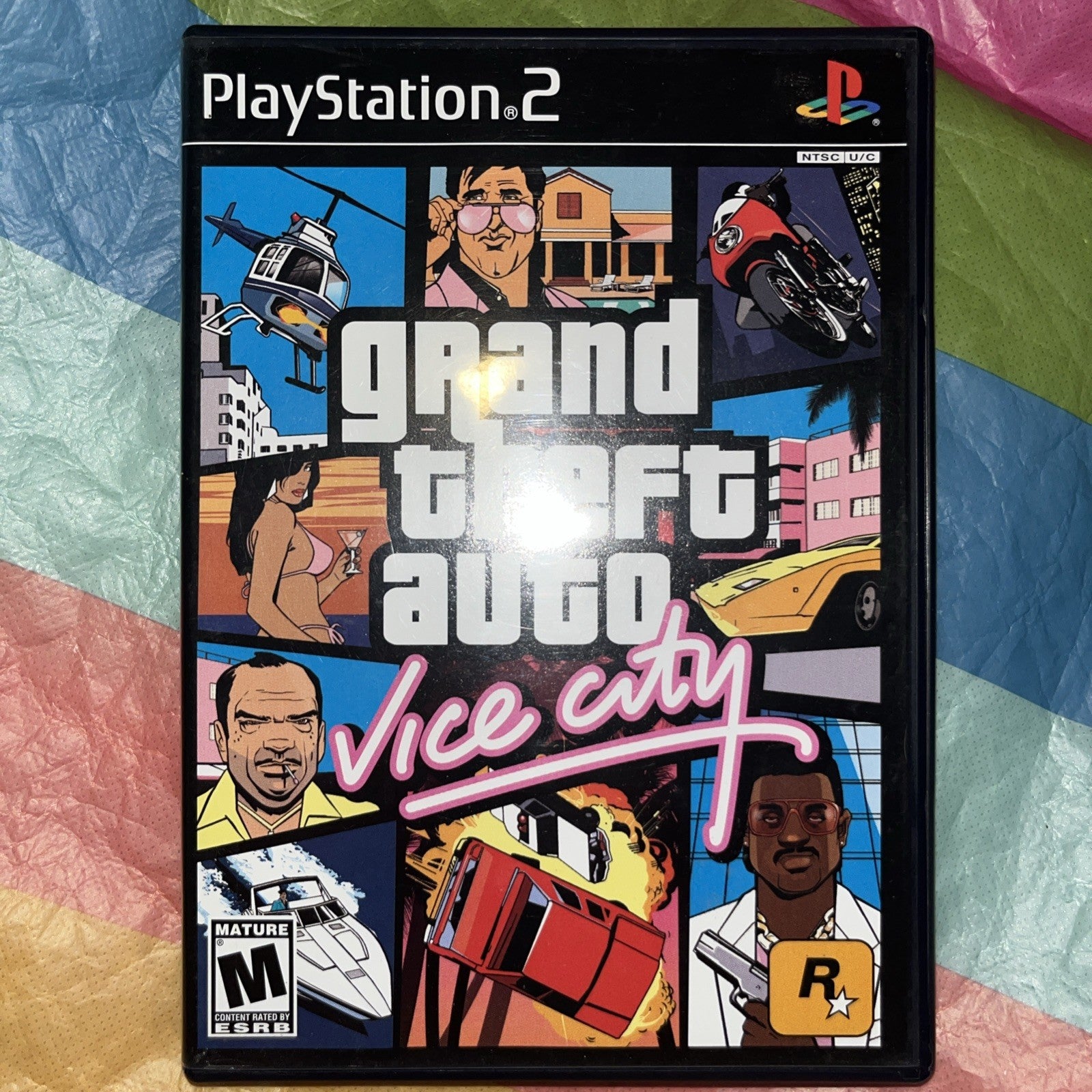 Grand Theft Auto: Vice City (PS2) Tested. Manual + Poster/Map. Original Case