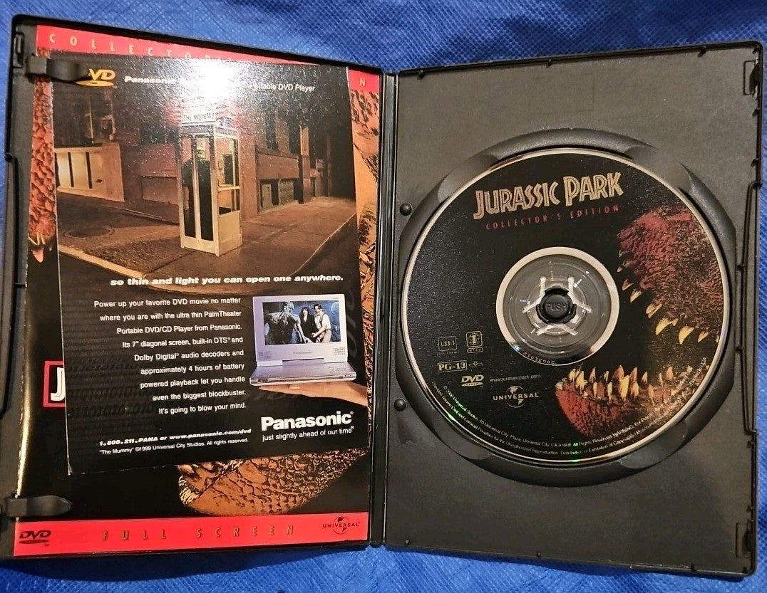 Jurassic Park (DVD, 2000, Collectors Edition Full Frame)