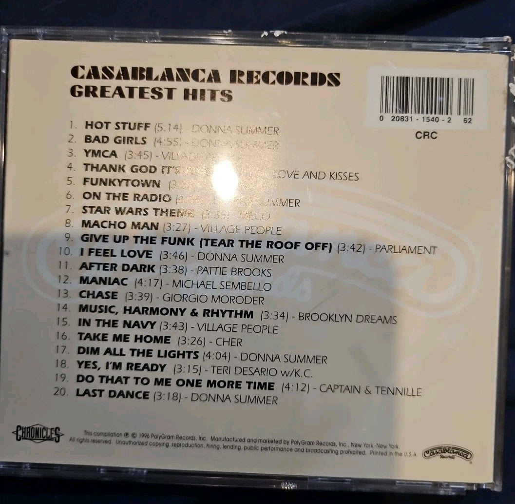 Casablanca Records Greatest Hits by Various Artists (CD, Apr-1996, PolyGram) 