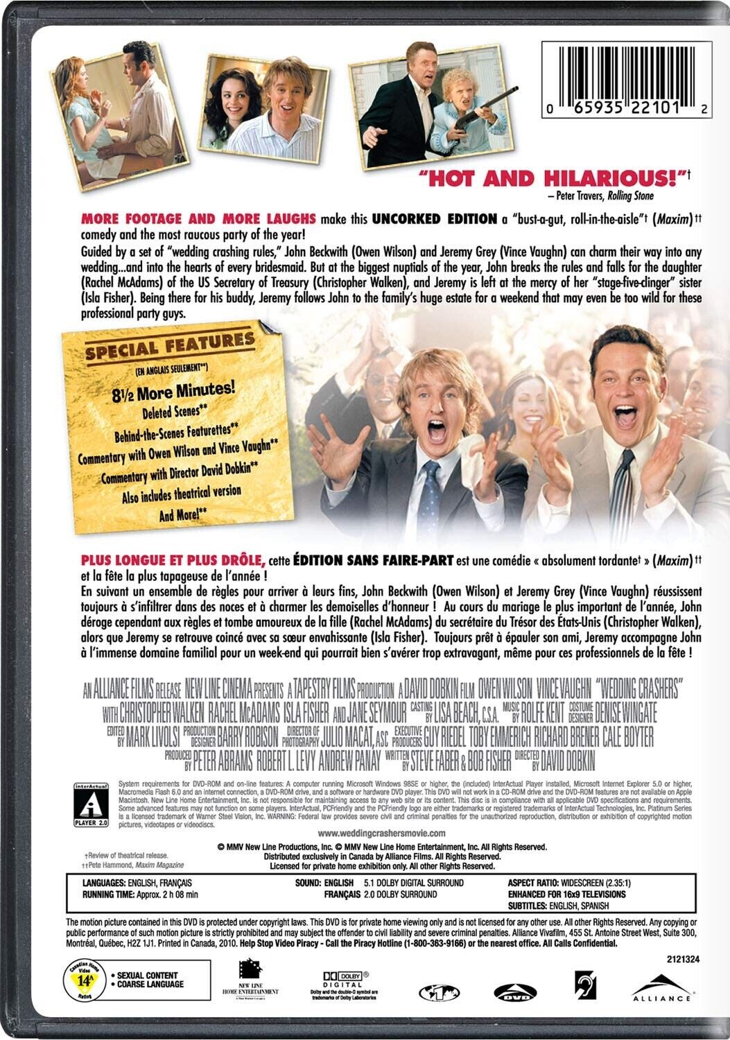 Wedding Crashers (DVD, 2006, Widescreen Unrated) BRAND NEW