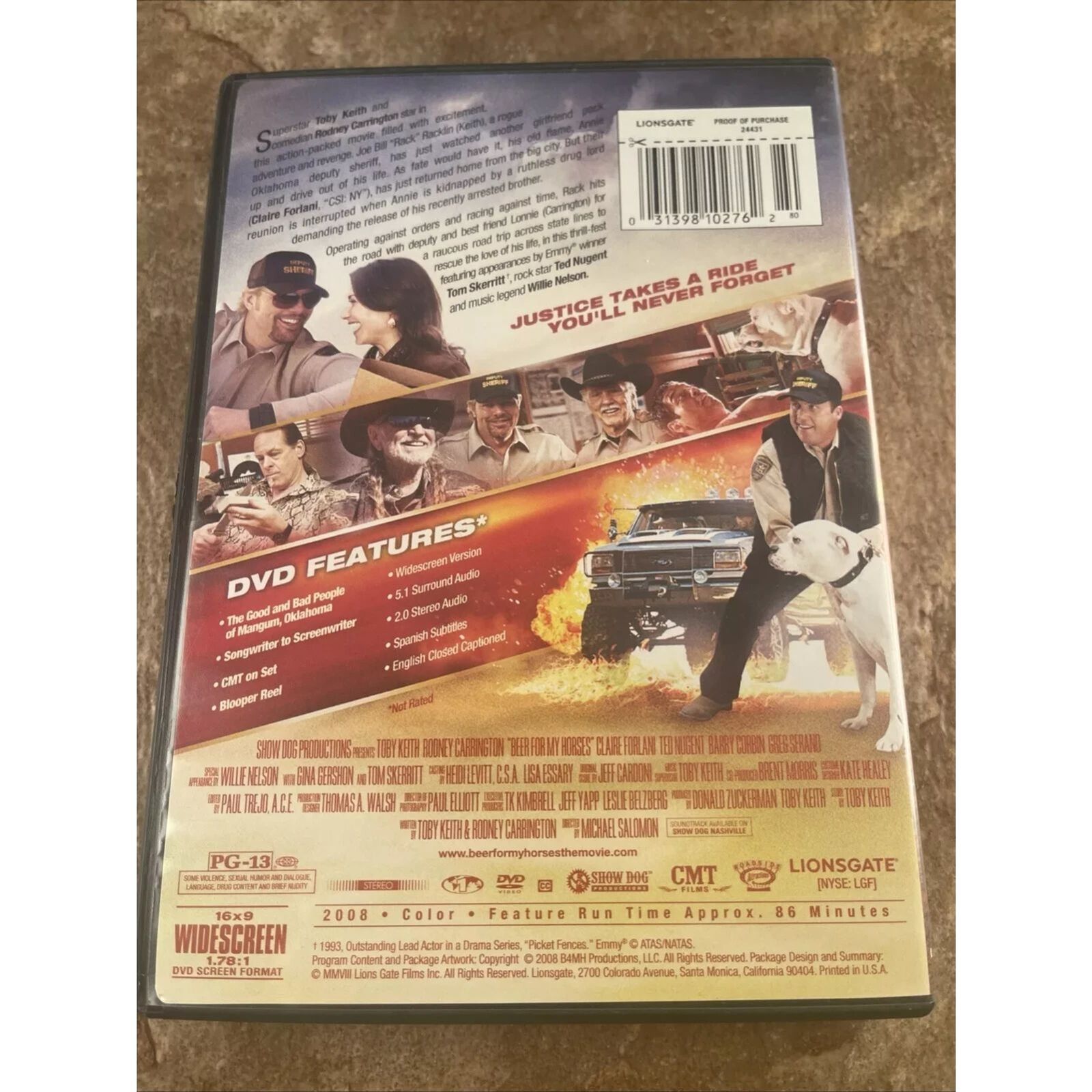 Beer for My Horses (DVD) Brand New Sealed - Toby Keith