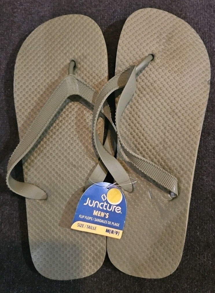 Juncture Men's Size Medium 8/9 Forest Green Flip Flips
